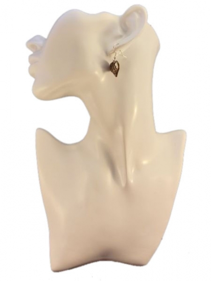 Preview: Herz Ohrringe Vintage Optik heart Love Liebe